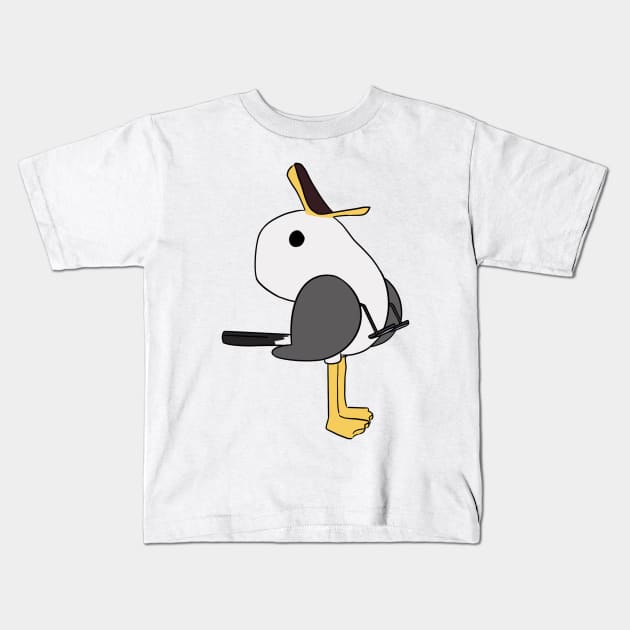 Seagull Kids T-Shirt by naturalhabitatshorts